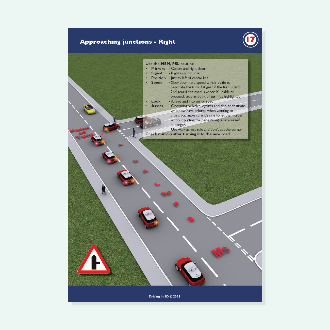 Teach Driving in 3D approaching junctions page