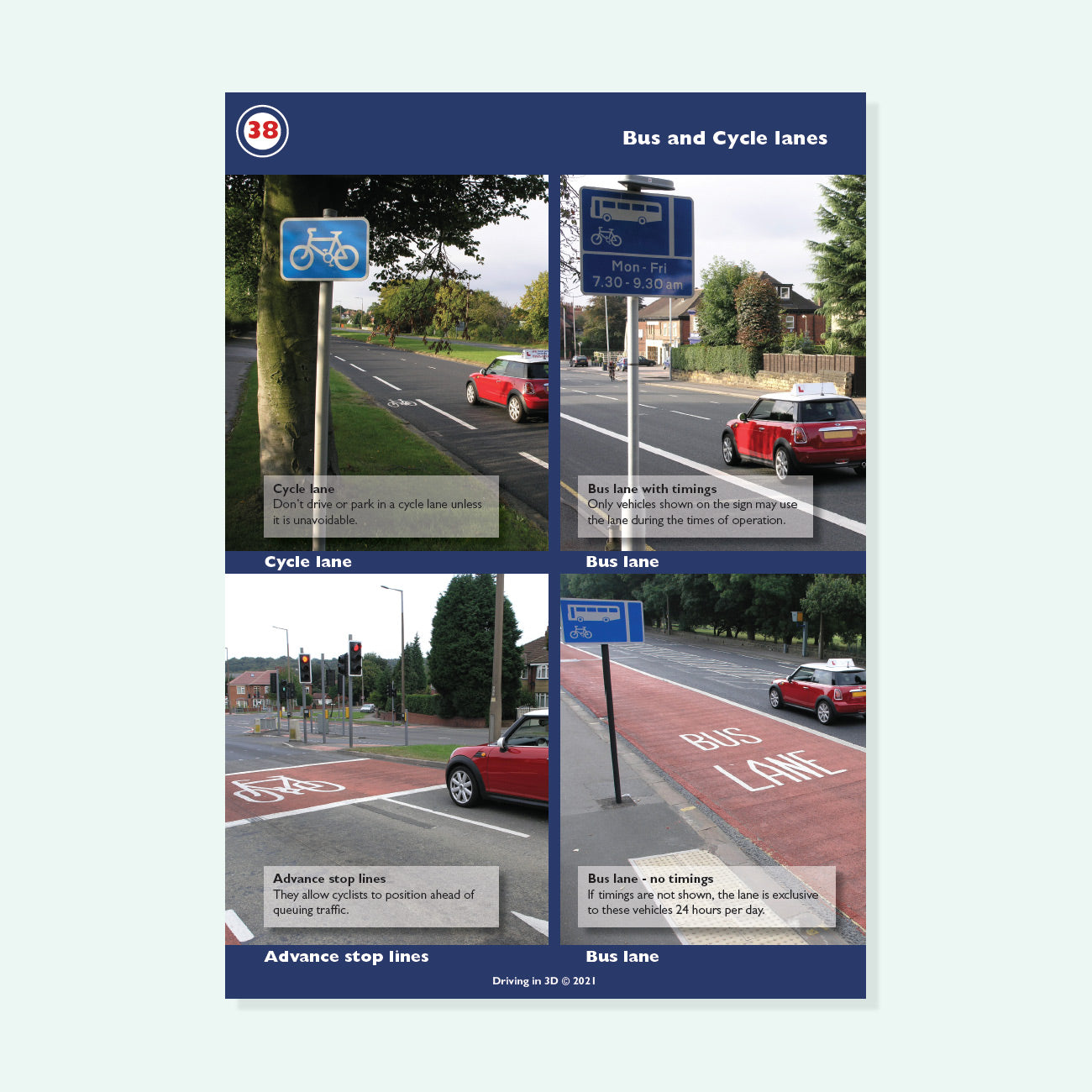 Teach Driving in 3D bus and cycle lane page