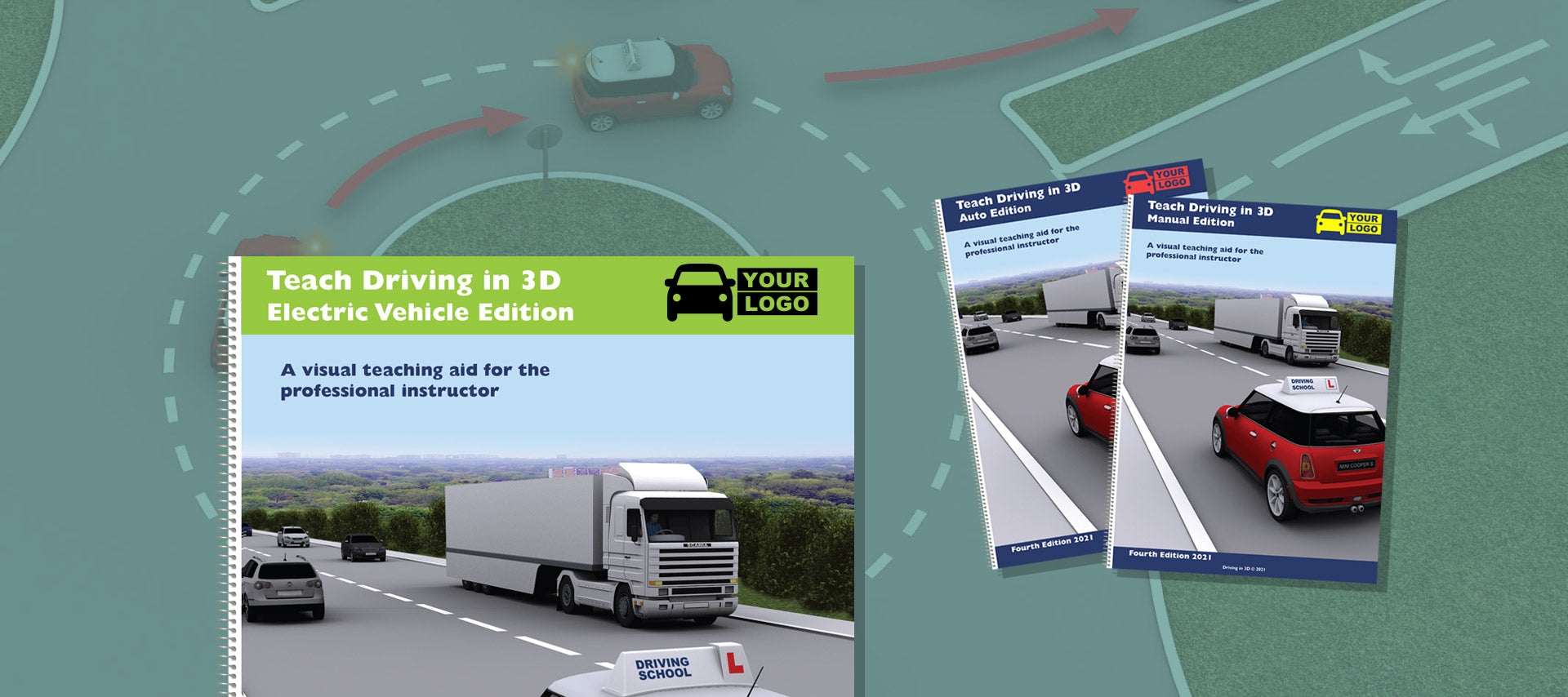 Add your logo to our books | Teach Driving in 3D – Learn to Drive Pro
