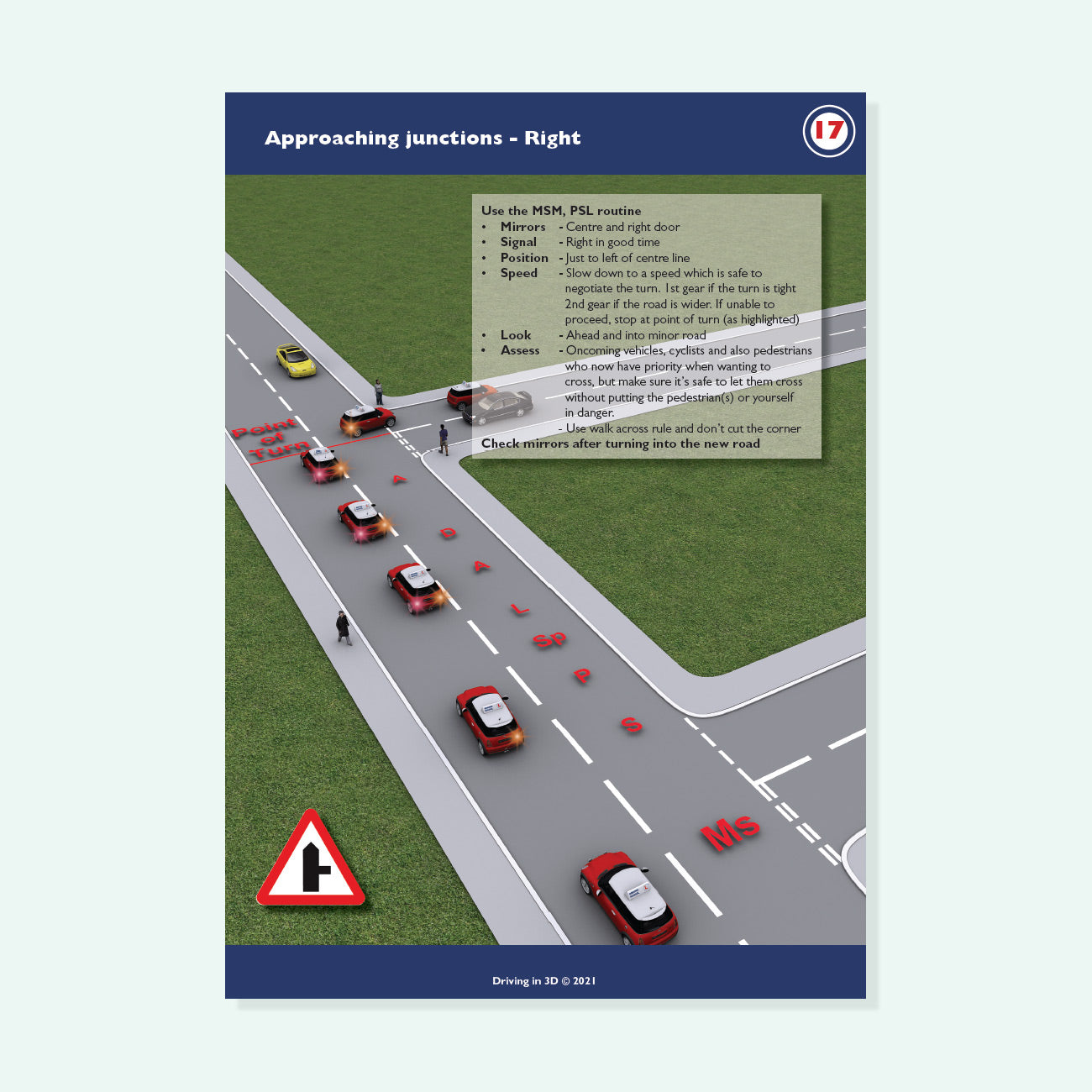 Teach Driving in 3D approaching junctions page